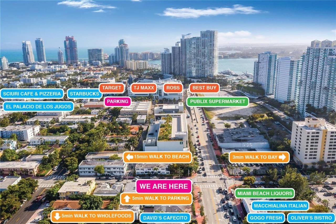 South Beach Free Parking Family & Pet Friendly Walk To Beach & Bay Miami Beach Eksteriør billede